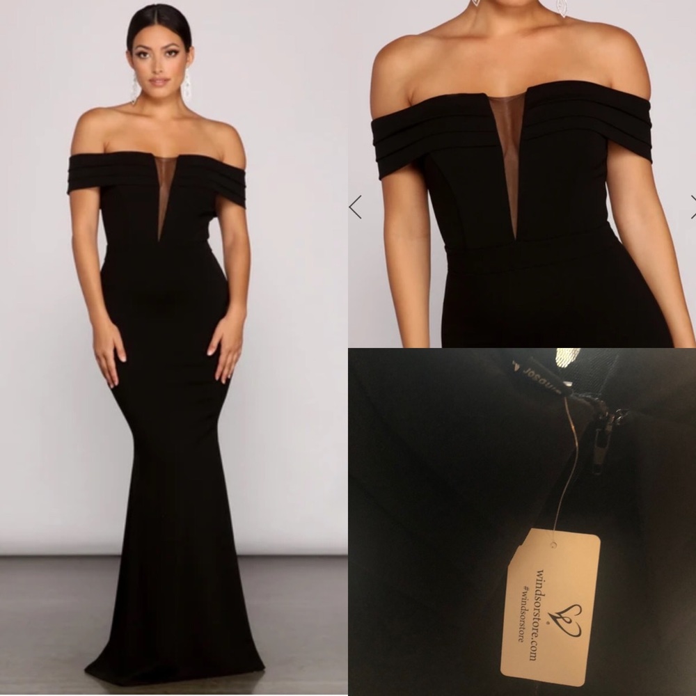Never Worn, Figure-Flattering Black Gown